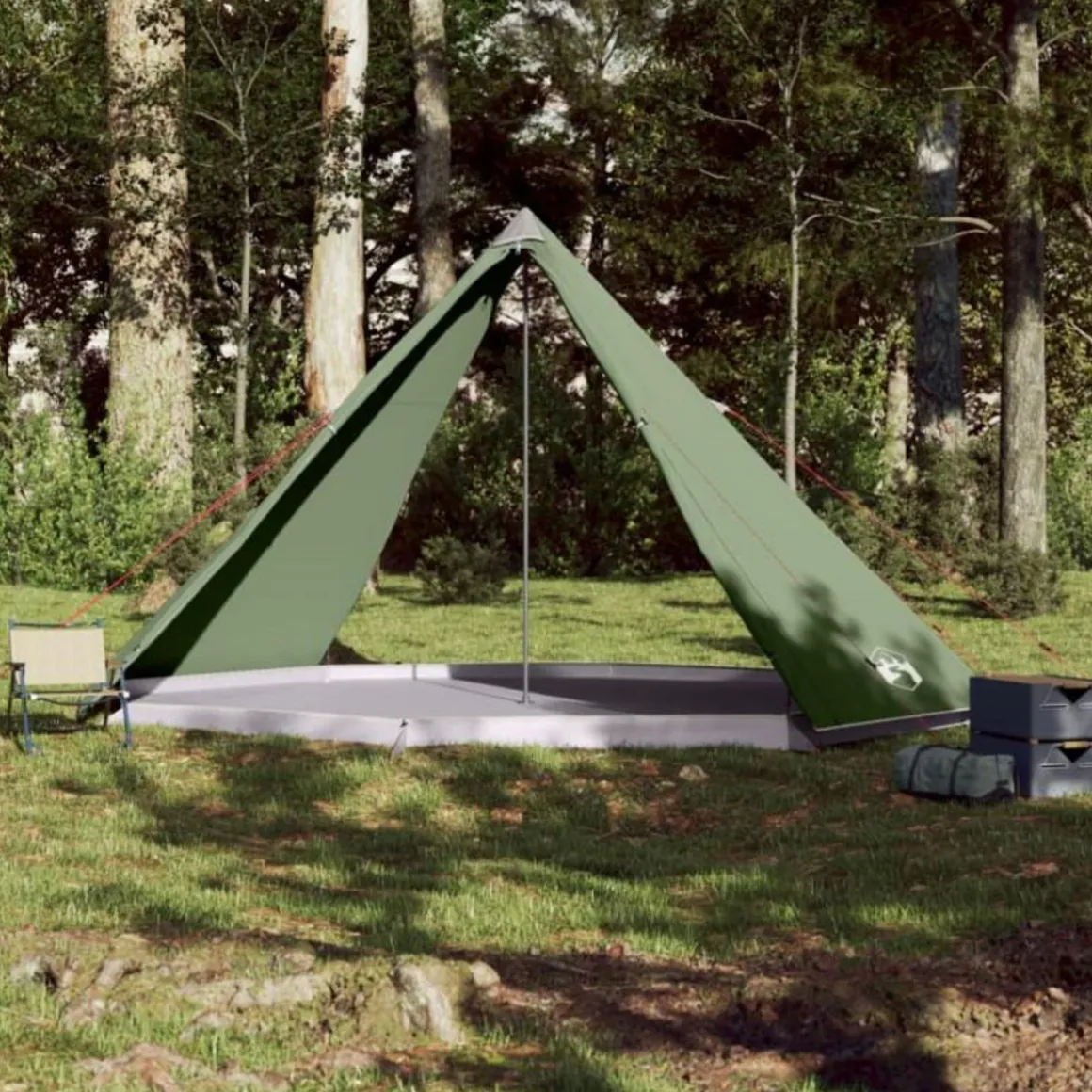 Tente familiale tipi 8 personnes vert imperméable