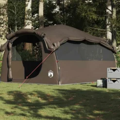 Tente familiale tunnel 6 personnes marron imperméable