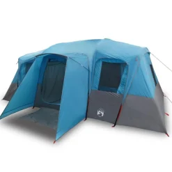 Tente familiale tunnel 16 personnes bleu imperméable