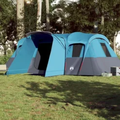 Tente familiale tunnel 16 personnes bleu imperméable