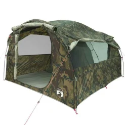 Tente familiale tunnel 6 personnes camouflage imperméable