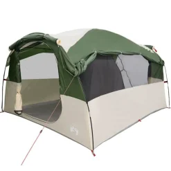 Tente familiale tunnel 6 personnes vert imperméable