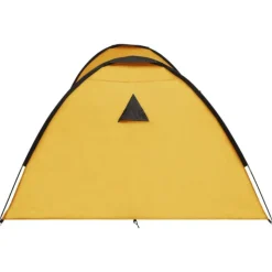 Tente igloo de camping 650x240x190 cm 8 personnes Jaune