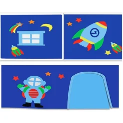 Tente Textile pour Lit Pino Astronaute II Bleu