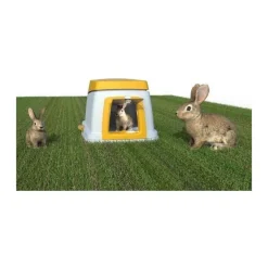 Terrier de lapin - KERBL - BUNNY BASE KIT - Habitat parfait - Cavité instinct