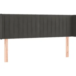 Tete de lit a LED Gris fonce 147x16x78/88 cm Velours