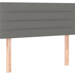 Tete de lit a LED Gris fonce 90x5x78/88 cm Tissu