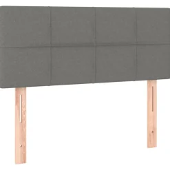 Tete de lit a LED Gris fonce 80x5x78/88 cm Tissu