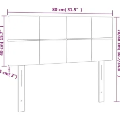 Tete de lit a LED Gris fonce 80x5x78/88 cm Tissu