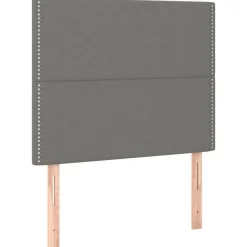 Tete de lit a LED Gris fonce 90x5x118/128 cm Tissu