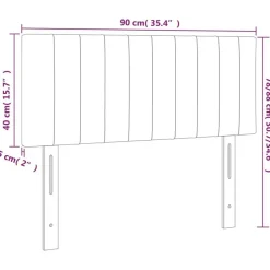 Tete de lit a LED Marron Fonce 90x5x78/88 cm Tissu