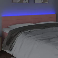Tete de lit a LED Rose 200x5x78/88 cm Velours