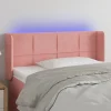 Tete de lit a LED Rose 83x16x78/88 cm Velours