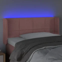 Tete de lit a LED Rose 83x16x78/88 cm Velours