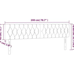 Tete de lit a LED Taupe 200x7x78/88 cm Tissu