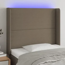 Tete de lit a LED Taupe 83x16x118/128 cm Tissu