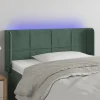Tete de lit a LED Vert fonce 93x16x78/88 cm Velours