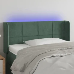 Tete de lit a LED Vert fonce 93x16x78/88 cm Velours
