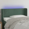 Tete de lit a LED Vert fonce 83x16x78/88 cm Velours