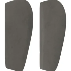 Tete de lit avec oreilles Gris fonce 147x23x78/88 cm Velours