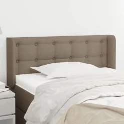 Tete de lit avec oreilles Taupe 83x16x78/88 cm Tissu