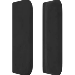 Tete de lit avec oreilles Noir 163x16x78/88 cm Velours