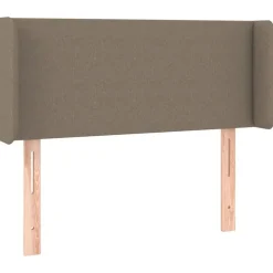 Tete de lit avec oreilles Taupe 93x16x78/88 cm Tissu