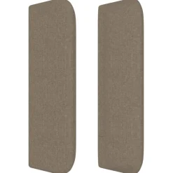Tete de lit avec oreilles Taupe 93x16x78/88 cm Tissu