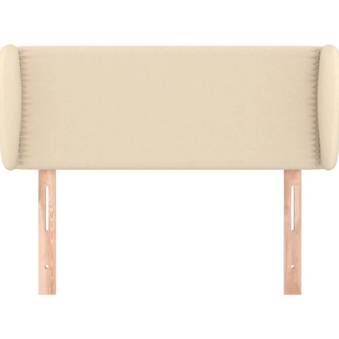 Tete de lit avec oreilles Creme 83x23x78/88 cm Tissu