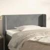 Tete de lit avec oreilles Gris clair 93x16x78/88 cm Velours