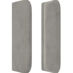 Tete de lit avec oreilles Gris clair 93x16x78/88 cm Velours