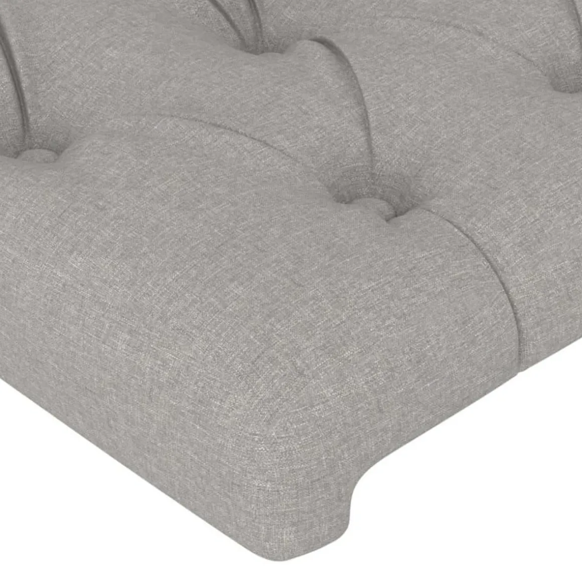 Tete de lit avec oreilles Gris clair 147x23x118/128 cm Tissu
