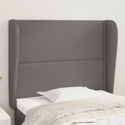 Tete de lit avec oreilles Gris 103x23x118/128 cm Similicuir