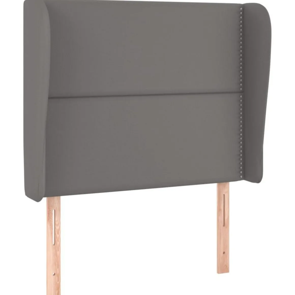 Tete de lit avec oreilles Gris 103x23x118/128 cm Similicuir