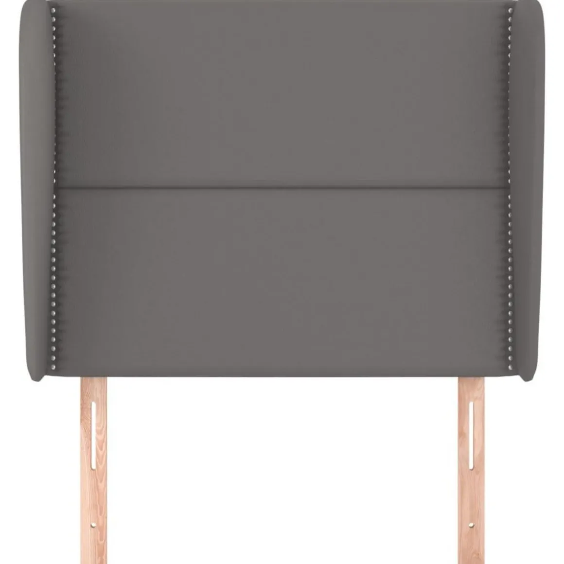 Tete de lit avec oreilles Gris 103x23x118/128 cm Similicuir