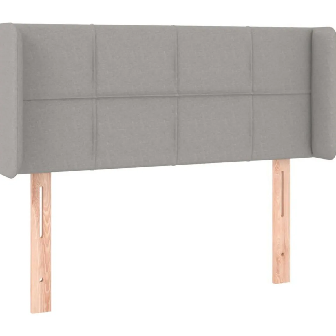 Tete de lit avec oreilles Gris clair 103x16x78/88 cm Tissu