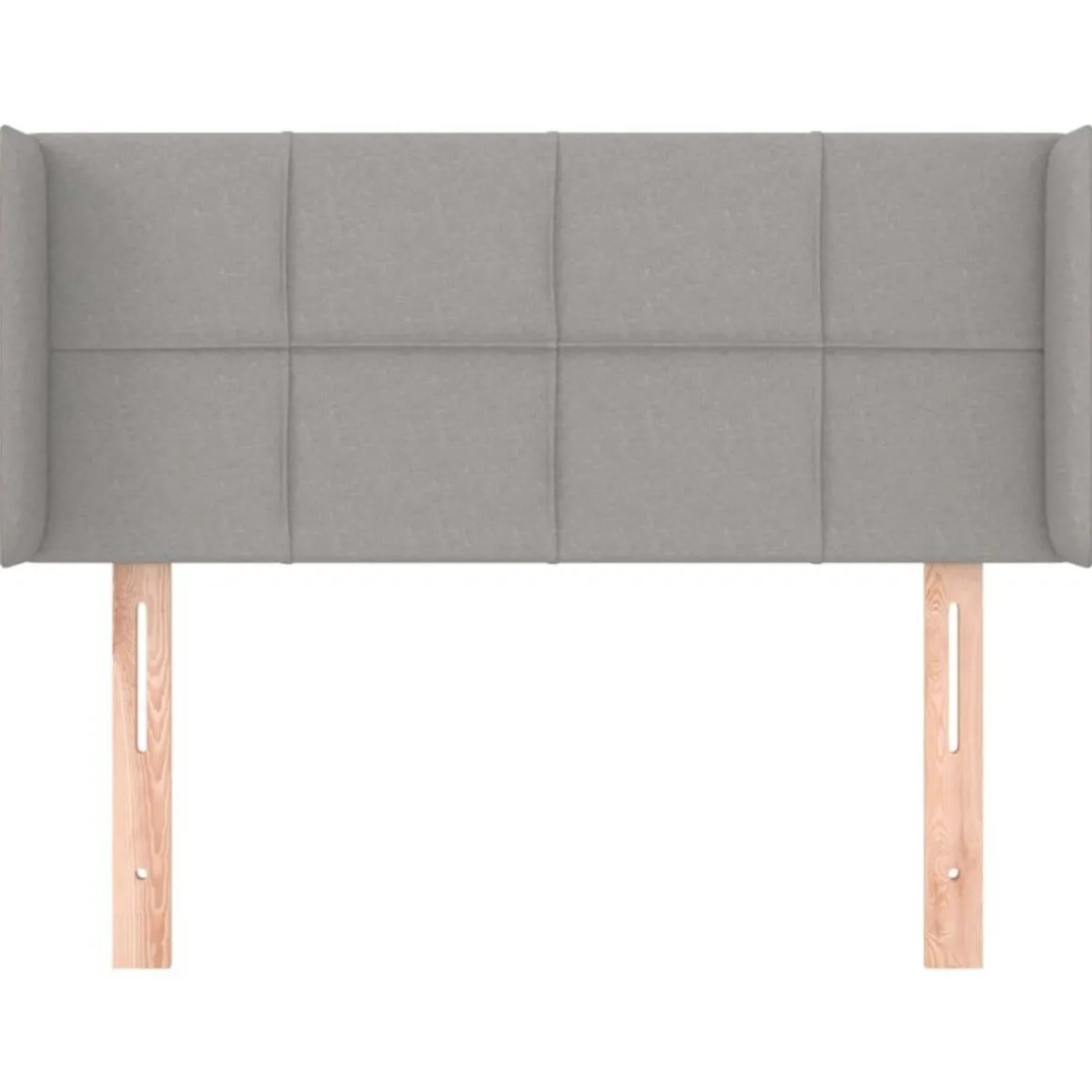 Tete de lit avec oreilles Gris clair 103x16x78/88 cm Tissu