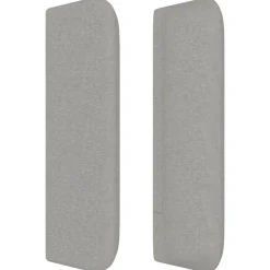 Tete de lit avec oreilles Gris clair 103x16x78/88 cm Tissu