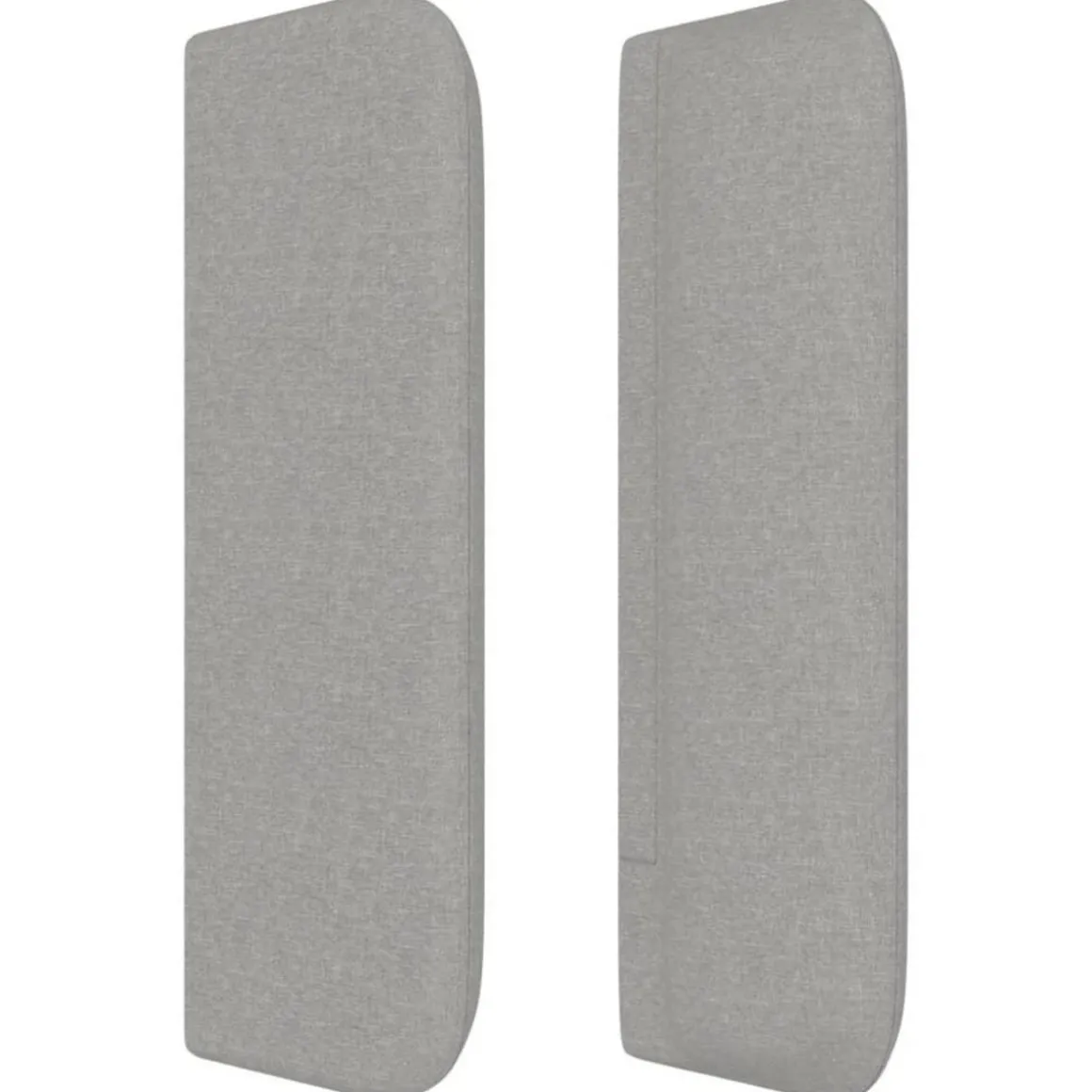 Tete de lit avec oreilles Gris clair 103x16x78/88 cm Tissu