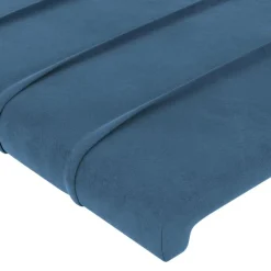 Tete de lit avec oreilles Bleu fonce 103x16x78/88 cm Velours