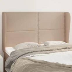 Tete de lit avec oreilles Cappuccino 147x23x118/128 cm