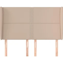 Tete de lit avec oreilles Cappuccino 147x23x118/128 cm