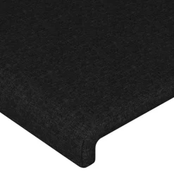 Tete de lit avec oreilles Noir 83x23x78/88 cm Tissu
