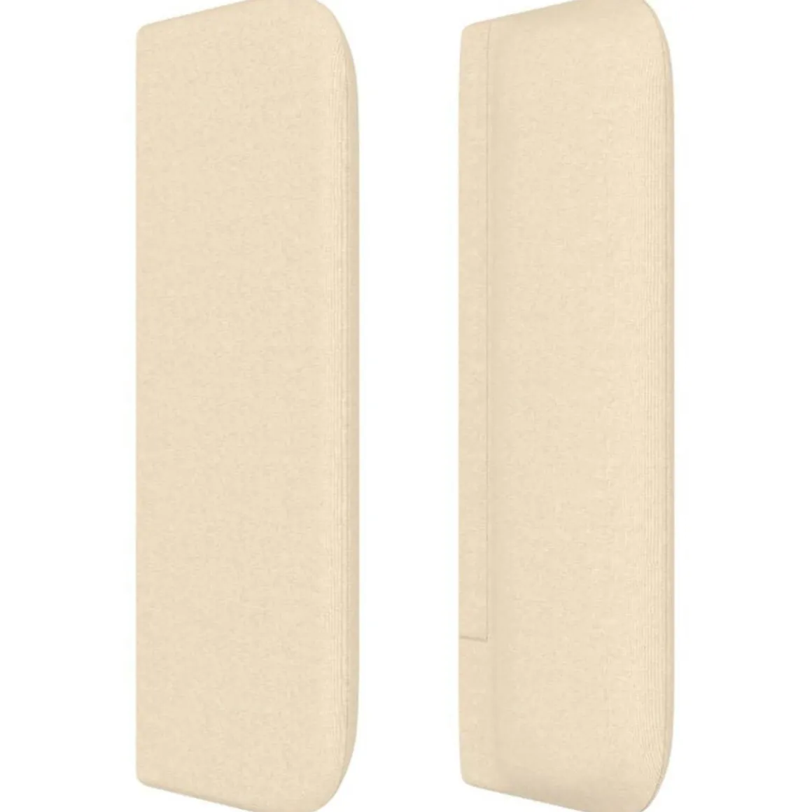 Tete de lit avec oreilles Creme 83x16x78/88 cm Tissu