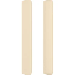 Tete de lit avec oreilles Creme 163x16x118/128 cm Tissu