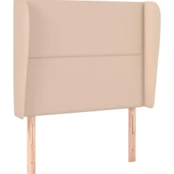 Tete de lit avec oreilles Cappuccino 103x23x118/128 cm