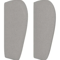 Tete de lit avec oreilles Gris clair 203x23x78/88 cm Tissu