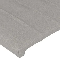 Tete de lit avec oreilles Gris clair 203x23x78/88 cm Tissu