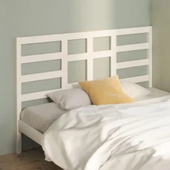 Tete de lit Blanc 166x4x104 cm Bois massif de pin