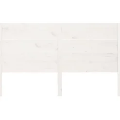 Tete de lit Blanc 206x4x100 cm Bois massif de pin
